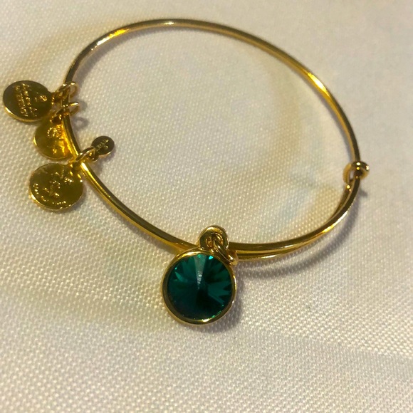 Alex and Ani Gold May Emerald Birthstone - Picture 3 of 5